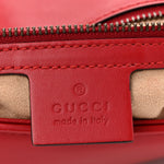 Calfskin Matelasse Small GG Marmont Shoulder Bag Hibiscus Red
