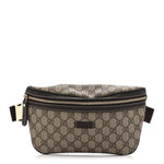 GG Supreme Monogram Belt Bag Dark Brown
