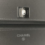 Lambskin Crystal Quilted Wallet On Chain WOC Grey