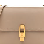 Smooth Calfskin Le Carre Satchel Dark Beige