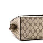 X GUCCI GG Supreme Monogram Medium Hourglass Top Handle Bag Beige Ebony