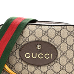 GG Supreme Monogram Web Neo Vintage Shoulder Bag Beige New Acero Crop