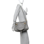 Calfskin Medium Marcie Satchel Cashmere Grey