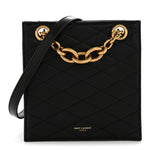 Lambskin Quilted Le Maillon Square Crossbody Bag Black