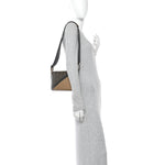 Glazed Fabric Vitello Cover FF 1974 Diagonal Bi-Color Medium Camera Case Tobacco Moro Sand Black