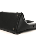 Drummed Calfskin Mini Luggage Black