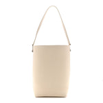 Grained Calfskin Small N/S Hook Tote Ivory