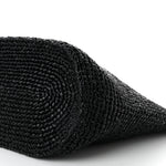 Raffia Woven Large Le Cagole Panier Tote Black