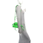 Grained Calfskin Neo Classic Silver Hardware Nano City Crossbody Fluo Green