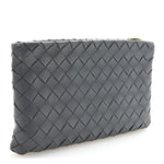 Nappa Intrecciato Small Zip Pouch Thunder