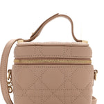 Lambskin Cannage Micro Lady Dior Vanity Case Rose Des Vents