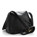 Calfskin Medium Marcie Round Crossbody Bag Black