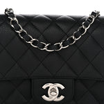 Caviar Quilted Mini Square Flap Black