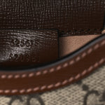 GG Supreme Monogram Mini Horsebit 1955 Crossbody Bag Beige Brown Sugar