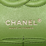 Caviar Quilted Small Double Flap Green