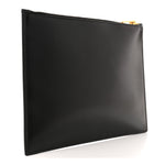 Calfskin Zip Clutch Black