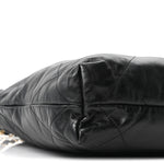 Shiny Calfskin Quilted Small Chanel 22 Black