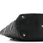 Calfskin Quilted Large Cambon Tote Black