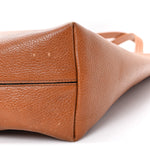 Grained Calfskin Large Spin Tote Clay Brown