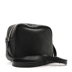 Pebbled Calfskin Small Soho Disco Bag Black