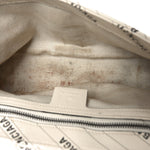 X BALENCIAGA Calfskin Matelasse Logo Print Small GG Marmont Shoulder Bag White