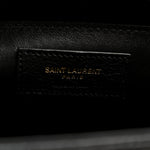 Grain De Poudre Textured Mixed Matelasse Triquilt Medium Monogram Satchel Black