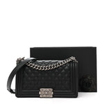 Caviar Quilted Medium Boy Flap Black