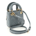Lambskin Cannage Micro Lady Dior Cloud Blue