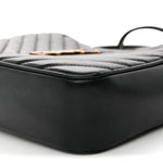 Calfskin Matelasse Monogram Lou Camera Bag Black