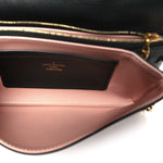 Lambskin Embossed Monogram Pochette Coussin Black