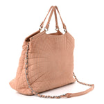 Iridescent Calfskin Large Sea Hit Tote Pink