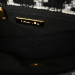 Tweed Quilted Medium Chanel 19 Flap Black Ecru White
