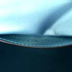 Metallic Cuoio Roma Sellerissima Nappa Sintetica Tape Stitch Mini Baguette Placca Argento