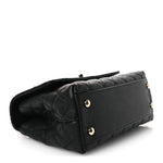 Caviar Quilted Mini Coco Handle Flap Black