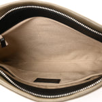 Smooth Calfskin Medium Roy Clutch Merino Grey
