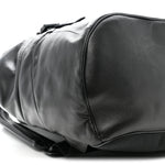 Lambskin Logo Debossed Backpack Black