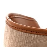 Canvas Calfskin Lauren Panier Tote Desert Dust
