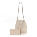 Lambskin Matelasse Monogram Medium Jamie 4.3 Pochon Blanc Vintage