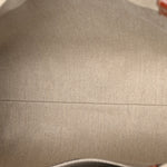 Cotton Calfskin Large Woody Ribbon Tote White Brown
