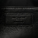 Crinkled Calfskin Matelasse Monogram Baby Niki Chain Satchel Black