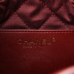 Shiny Calfskin Quilted Mini Chanel 22 Dark Burgundy