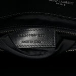 Grain De Poudre Textured Mixed Matelasse Large Triquilt Monogram Satchel Black