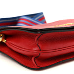 Vitello Daino Flap Crossbody Rosso