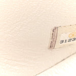 Metallic Caviar Quilted Mini Top Handle Rectangular Flap White