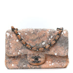 Sequin Mini Flap Light Orange Grey