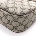 GG Supreme Monogram Textured Dollar Calfskin Web Small Ophidia GG Handbag Beige Ebony New Acero