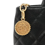 Caviar Quilted Medallion Tote Black