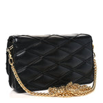 Lambskin Malletage Wallet On Chain GO-14 Black