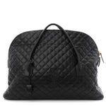 Calfskin Quilted ES Giant Travel Bag Black