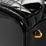 Patent Cannage Large Lady Dior Black